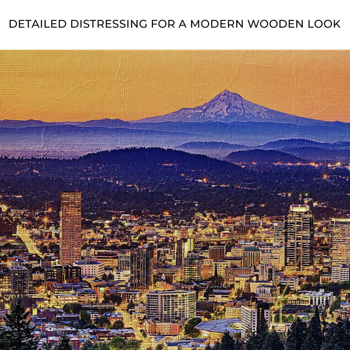 Portland Oregon Skyline Canvas Wall Art