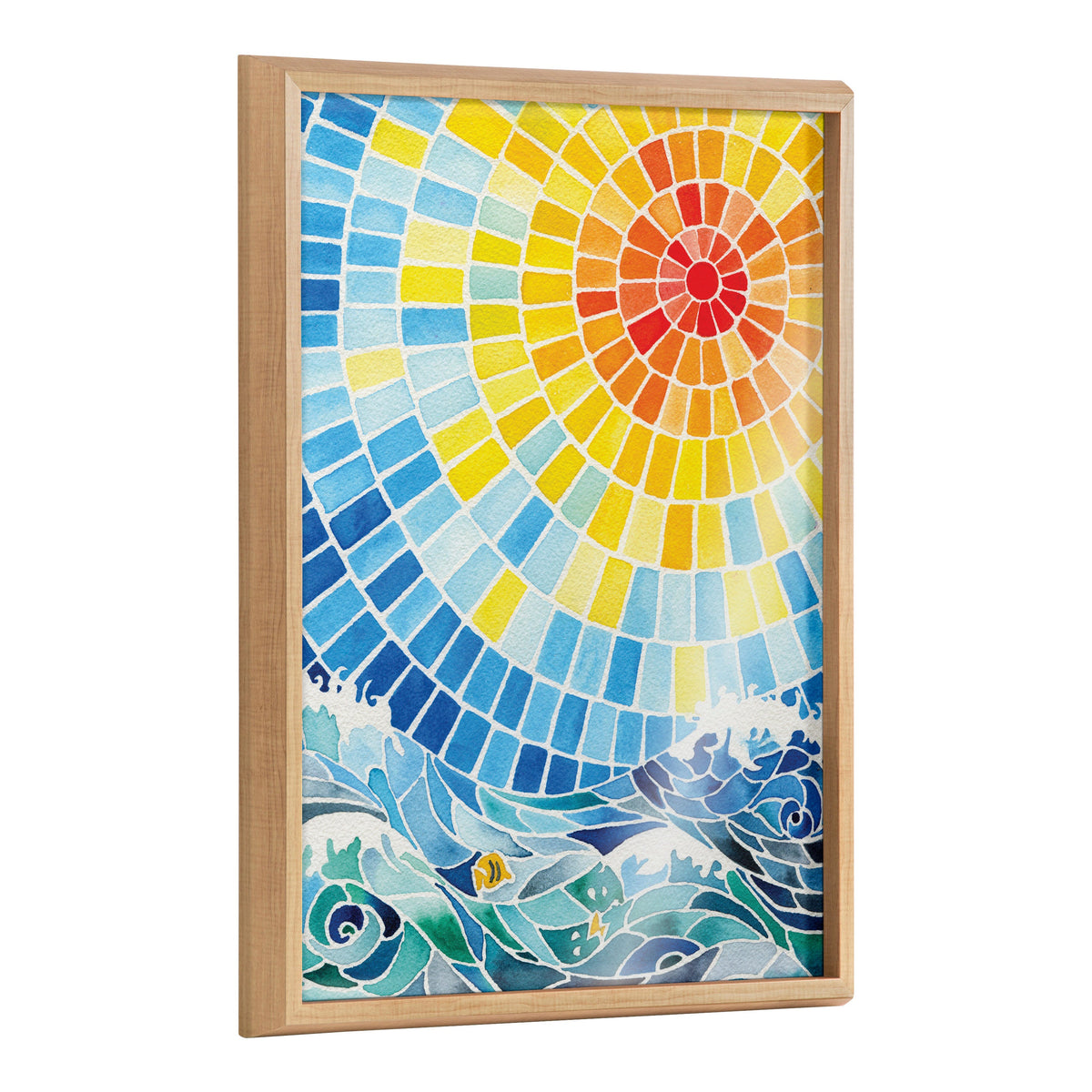 Blake Under the Hawaiian Sun Framed Printed Glass by Janet Meinke-Lau