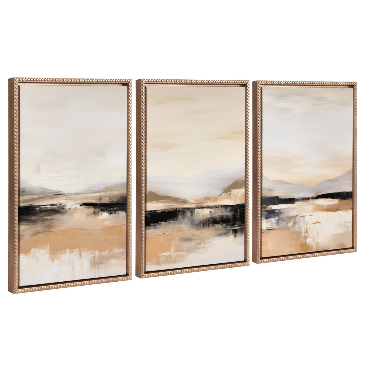 Sylvie Peaceful Landscape I, II and III Framed Canvas Art Set of 3 by Amy Lighthall