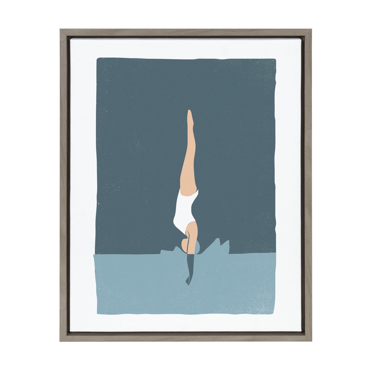 Sylvie Splash Framed Canvas by Rocket Jack