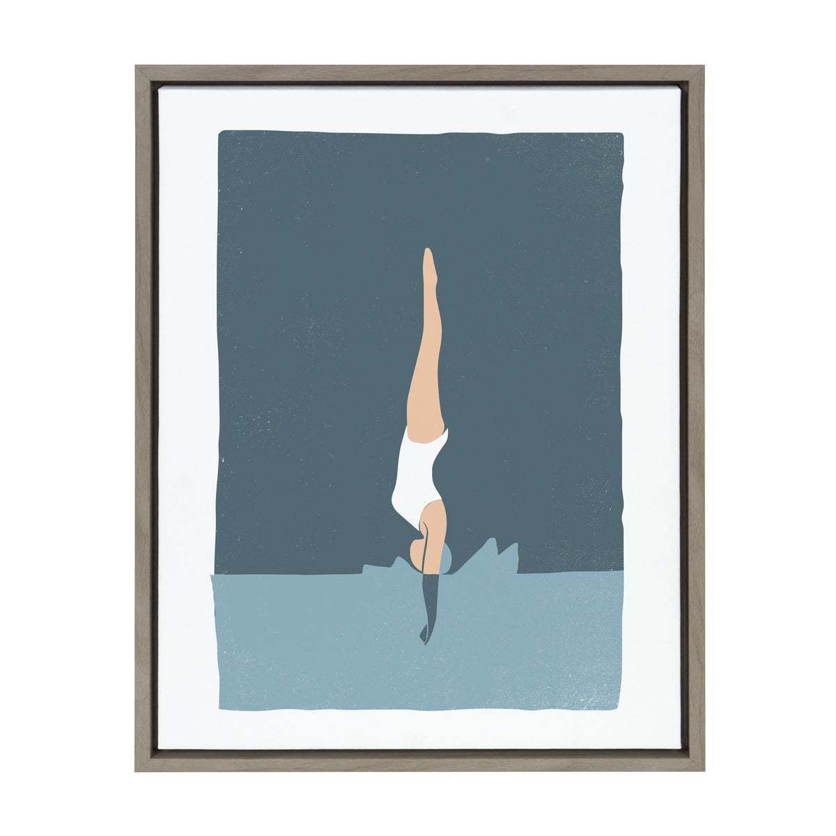 Sylvie Splash Framed Canvas by Rocket Jack